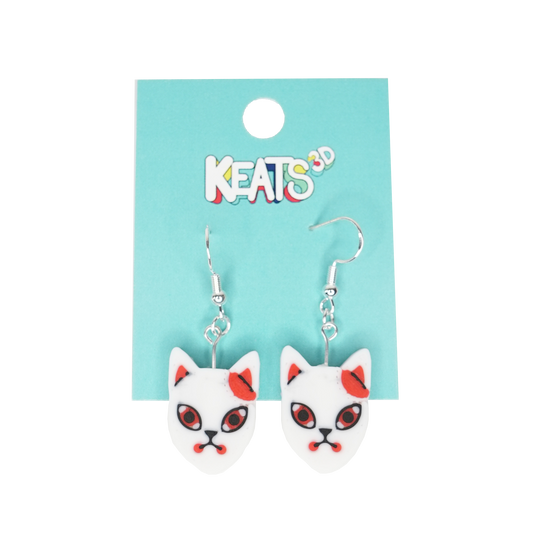 Demon Slayer Kitsune Earrings - Tanjiro